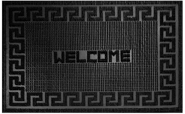 Коврик придверный резиновый 40х60см «Welcome» Pin Mat