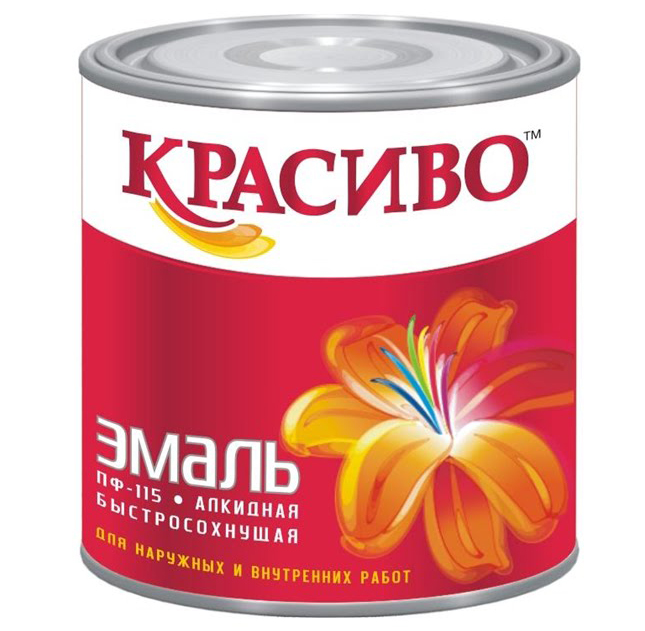Эмаль ПФ-115 белая 0,8кг «Красиво»