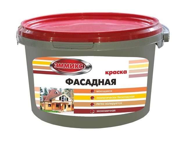 Краска водно-дисперсионная фасадная белая 7кг «Эммикс»