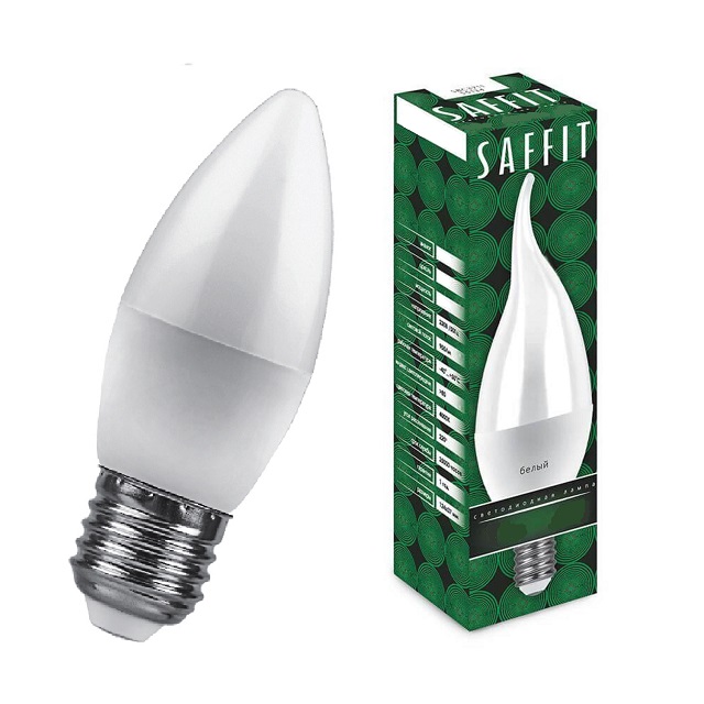 Лампа светодиодная свеча  7W  SBС3707 230V E27 С37
