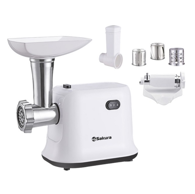 Мясорубка электрическая SAKURA 1500Вт с реверсом SA-6420STW