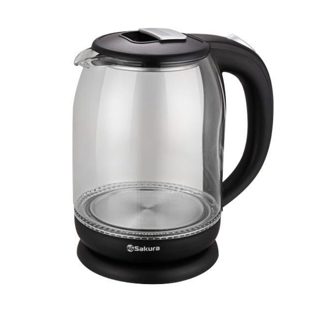 Чайник электрический стеклянный 1,8л SAKURA SA -2709BK черный