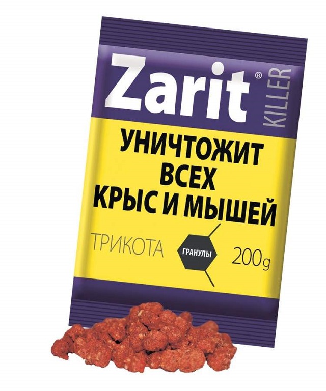 ТриКота гранулы от крыс и мышей Zarit 200гр Rubit