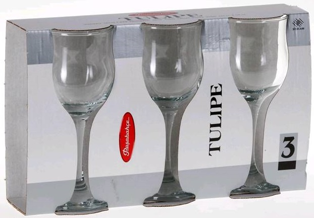 Набор стеклянных фужеров для белого вина TULIPE 200мл  3 шт 44167/3