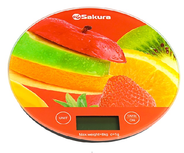 Весы кухонные электронные 5кг SAKURA SA-6076F фрукты