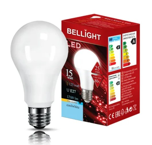 Лампа светодиодная груша 15W  BELLIGHT 1300 Lm 220V E27 A60