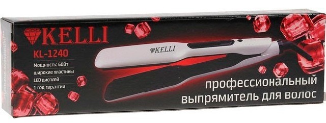 Щипцы для выпрямления волос  KL-1240 60Вт профи,керам-турмалин