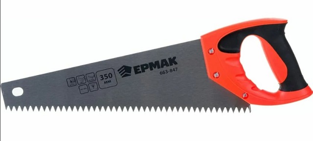 Ножовка по дереву Ермак MAX 350мм  шаг зуба 8мм 255-021