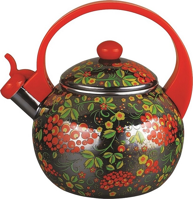 Чайник эмалированный 2,5л со свистком KELLI KL-4454