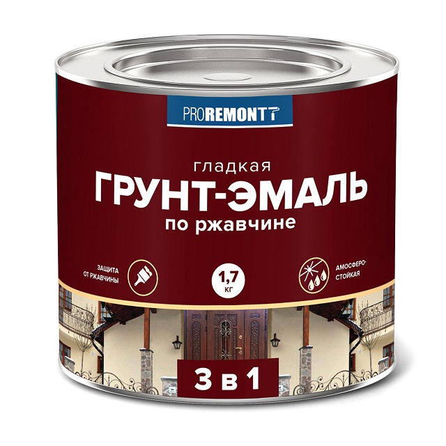 Грунт-эмаль 3 в 1 PROFREMONTT по ржавчине серая 1,7кг  Лакра